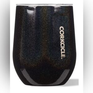 Corkcicle 12oz Stemless Tumbler in a black sparkle finish